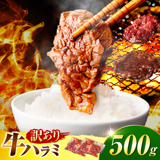 【訳あり】馬力家自慢の味付けハラミ 500ｇ(250ｇ×2）[AVBO007]ハラミ