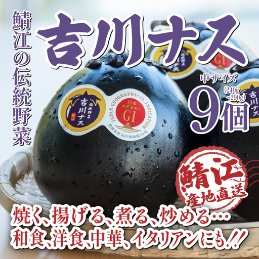期間限定 吉川ナス 1箱（9個入）
