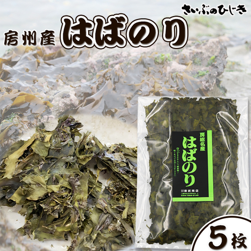 【さいぶのひじき】磯の香り豊かな高級食材！『鴨川産 天然 はばのり』５枚《数量限定》　[0020-0093]