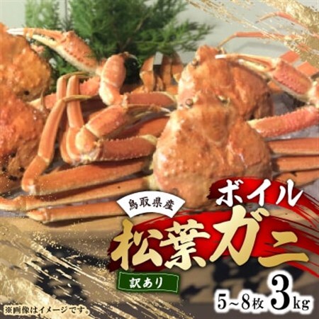 鳥取県産 ボイル松葉ガニおまかせ 3kg[配送不可地域:離島・北海道・沖縄県・東北・関東・信越、北陸・東海・九州]