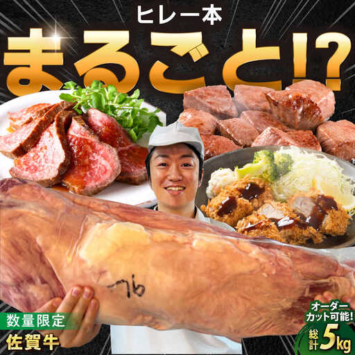 厳選佐賀牛ヒレ1本5kg / 有限会社片岡精肉店 