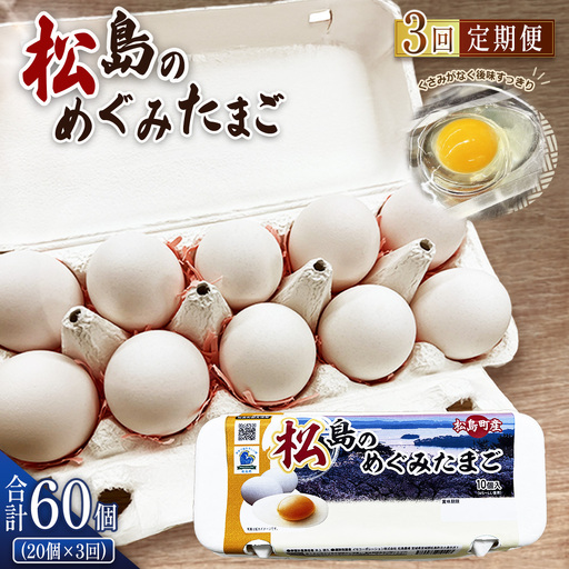 松島のめぐみたまご 20個入り 3ヵ月定期便 No.162