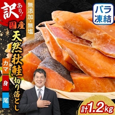 【訳あり】秋鮭切り落とし(カマ・身・尾)300g×4袋セット【配送不可地域：離島】【1632505】