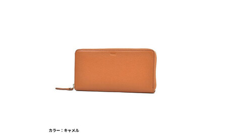 財布 長財布 本革 レザー キャメル ベージュ 財布