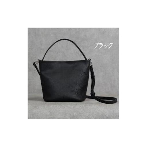 バケットバッグ Liete ブラック 日本製 革製品 本革 レザー 手作り