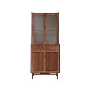 旭川家具 MUKU工房オリジナル ジャム カップボード 80 ウォールナット_04907