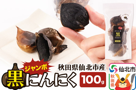 ジャンボ黒にんにく 100g×1パック 秋田県仙北市産  にんにく ＜ゆうパケット＞