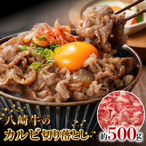 八崎牛のカルビ切り落とし 500g N0105-YA0490