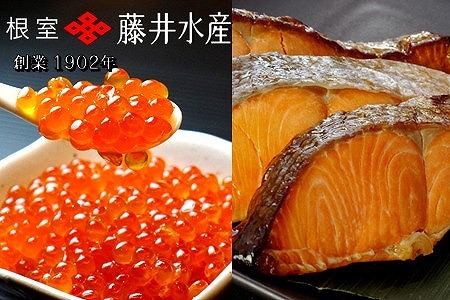 いくら醤油漬け50g×5P・焼き紅鮭1切×4P C-42098