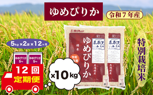 【定期便12回】北海道奈井江町　特別栽培米　ゆめぴりか　10kg