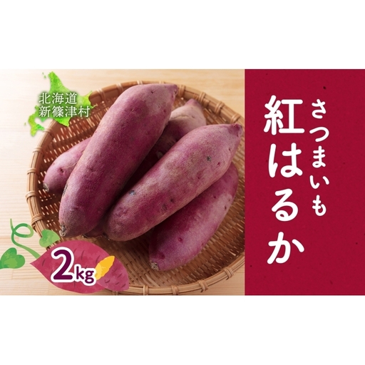 北海道 新しのつ産 さつまいも 紅はるか 計2kg サツマイモ 薩摩芋 芋 甘い ねっとり ホクホク 農作物 旬 採れたて 野菜 スイーツ おやつ お取り寄せ ご褒美 JA新しのつ 送料無料