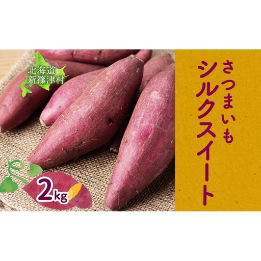 北海道 新しのつ産 さつまいも シルクスイート 計2kg サツマイモ 薩摩芋 芋 甘い ねっとり 農作物 旬 採れたて 野菜 スイーツ おやつ お取り寄せ ご褒美 JA新しのつ 送料無料