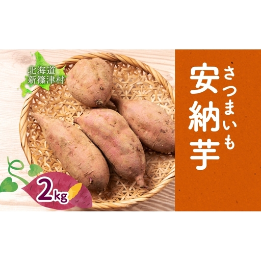 北海道 新しのつ産 さつまいも 安納芋 計2kg サツマイモ 薩摩芋 芋 甘い ねっとり 農作物 旬 採れたて 焼き芋 蒸す 野菜 スイーツ おやつ お取り寄せご褒美 JA新しのつ 送料無料
