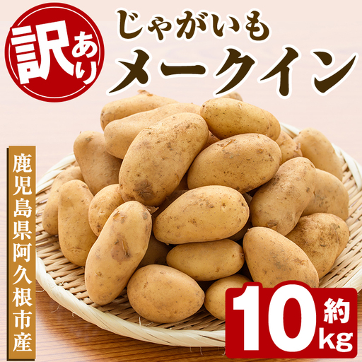 ＜先行予約受付中！2027年5月下旬以降順次発送予定＞ 訳あり！じゃがいも「メークイン」(約10kg) じゃがいも ジャガイモ 芋 国産 野菜 期間限定 数量限定 肉じゃが ポテトサラダ カレー シチュー 【古田果樹園】akn093-02
