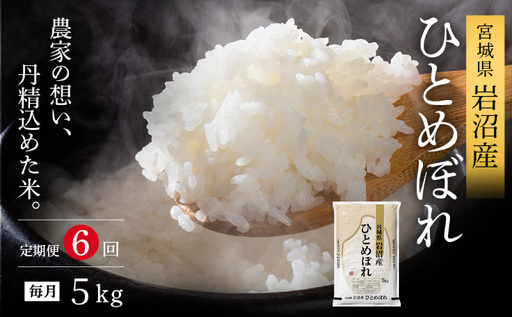 【令和8年産 】 食味鑑定士厳選 新米 ひとめぼれ 5kg 6か月 定期便 コメ