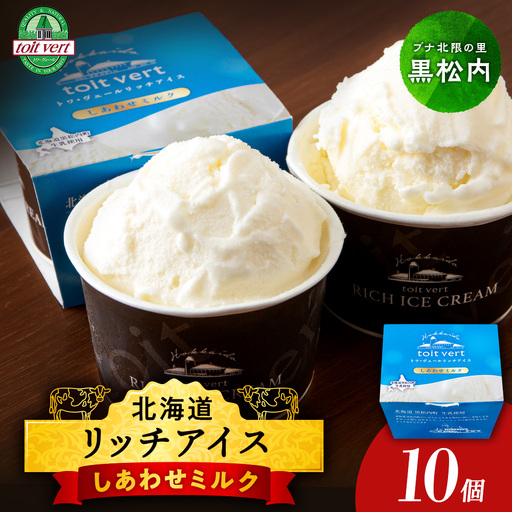 リッチアイスクリーム しあわせミルク 10個セット（100ml）