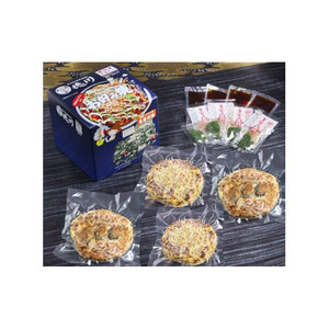 徳川特製お好み焼 【豚肉・そば入り（2食）豚肉・かき入り（2食)セット 】