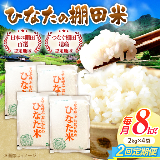 【2回定期便】棚田米8kg(2kg×4袋)[OCM026] 米