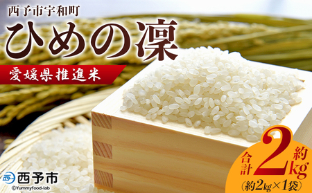 [令和7年産 愛媛県推進米 ひめの凜 約2kg] お米 コメ こめ 白米 精米 単一原料 穀物 ひめのりん ヒメノリン ヒメノ凜 ブランド 大粒 ツヤツヤ 特産品 愛媛県産 西予市 宇和町 三好フク[常温]『2025年11月中旬より順次出荷予定』UMH0012