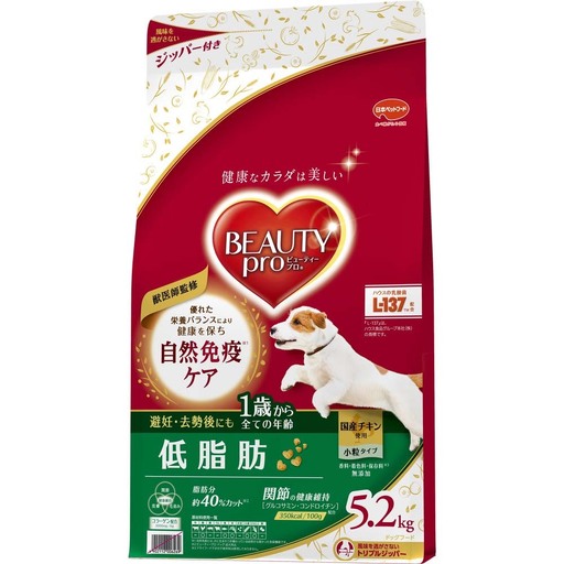 ドッグフード ビューティープロ 低脂肪 1歳から ドッグフード【5.2kg×1】
