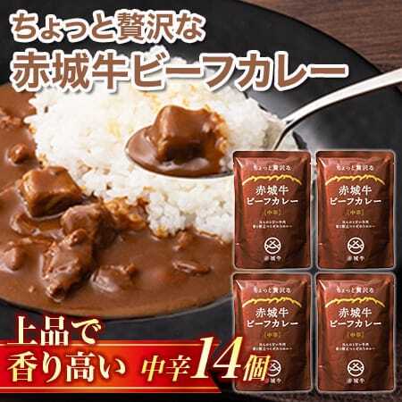 【ちょっと贅沢な】赤城牛ビーフカレー 中辛（14個）  カレー レトルト