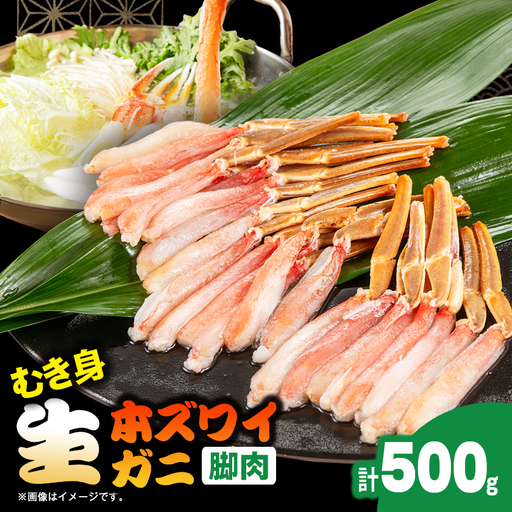 生本ズワイガニ脚肉むき身500g【配送不可地域：離島】【1607604】