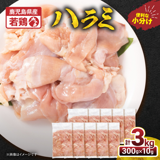 鹿児島県産 若鶏 ハラミ 3kg セット KN105-017 肉 鶏肉 冷凍