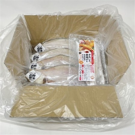 一夜干しかれい「ソウハチ 4尾」と「かれいの唐揚げ」を得意料理にするセット MM0269【配送不可地域：離島】【1642132】