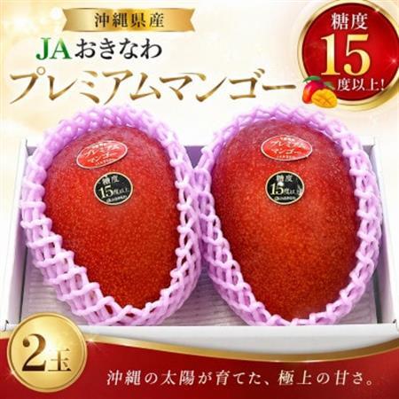 【2027年7月から順次発送】糖度15度以上!JAおきなわが厳正したプレミアムマンゴー2玉【配送不可地域：離島】【1641002】