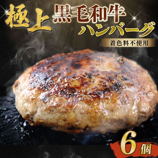 自家製 手作り 黒毛和牛ハンバーグ 約90g×6個 総計約540g ハンバーグ 牛肉 100％ 【(有)山重食肉】（室戸海洋深層水塩使用）																																																							