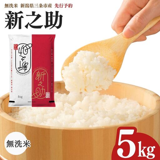 先行予約 新之助 無洗米 5kg 新潟県 三条市 新之助 令和8年 2026年