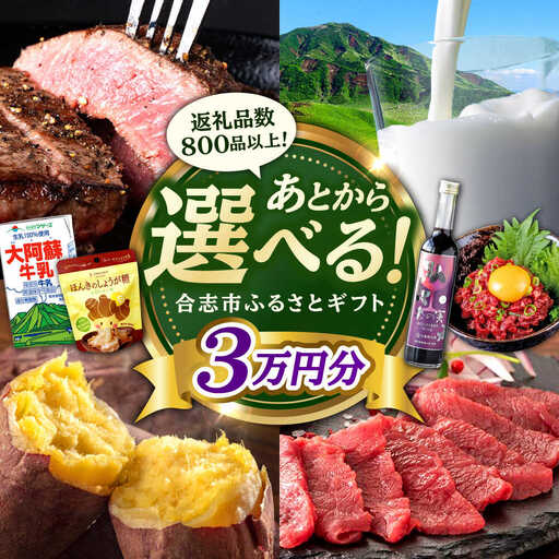 【あとから選べる！】合志市 ふるさとギフト 3万円分　【合志市役所】[AYBZ007]
