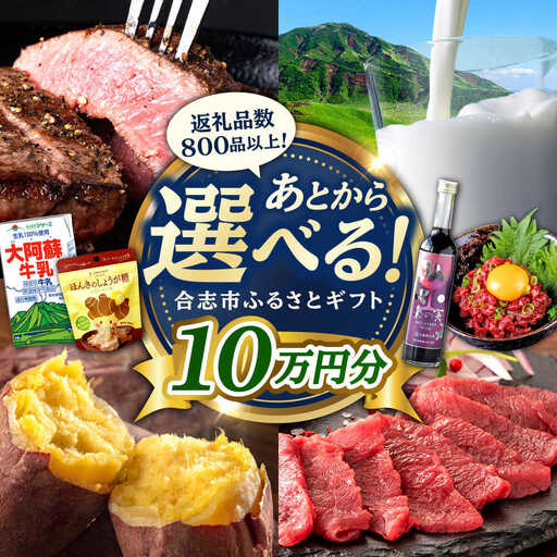 【あとから選べる！】合志市 ふるさとギフト 10万円分　【合志市役所】[AYBZ011]