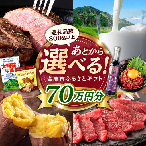 【あとから選べる！】合志市 ふるさとギフト 70万円分　【合志市役所】[AYBZ017]