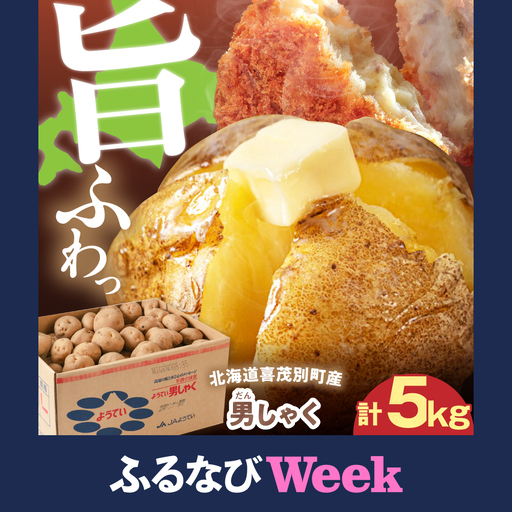 [ふるなびWEEK対象]じゃがいも 男爵芋 5kg [AJAK027] じゃがいも