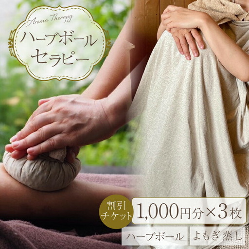 ハーブボール セラピー 割引チケット 3,000円分