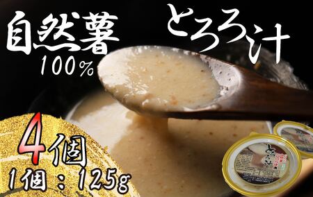 とろろ 125g×4個 自然薯100% 小分け とろろ汁