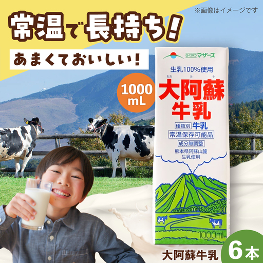大阿蘇 牛乳 1000ml 紙パック6本入 牛乳