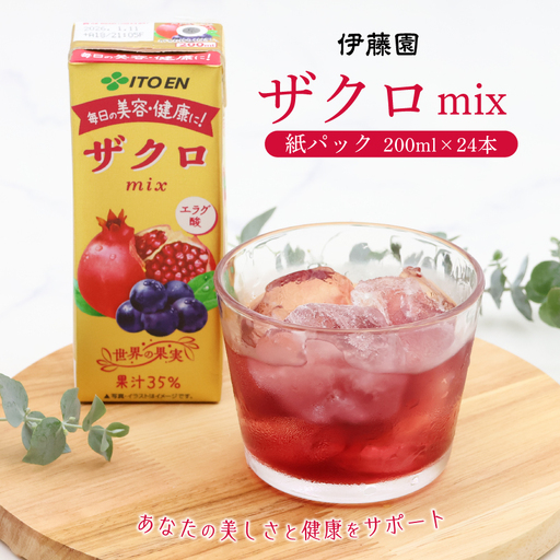 【10営業日以内発送】伊藤園 ザクロmix 紙パック 200ml 24本  スピード発送　013-G-IT009