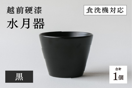 越前硬漆 水月器 黒 漆琳堂 湯呑み