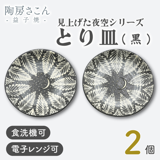 益子焼 とり皿 2個 黒 益子町 BP003