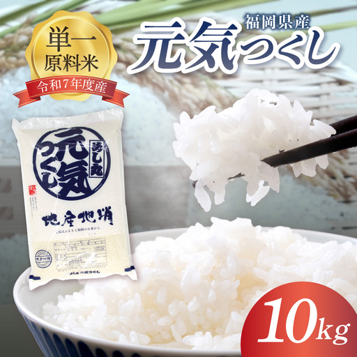 令和7年産 JAよりお届け！福岡県ブランド米「元気つくし」10kg【ほたるの里】_HA1789