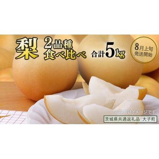 [食べ比べ] 梨 2品種 合計 約5kg [2026年8月上旬発送開始] (茨城県共通返礼品:大子町)
