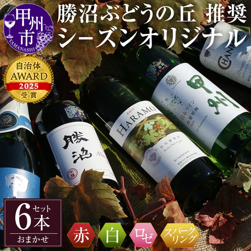 ワイン 勝沼ぶどうの丘推奨ワイン シーズンオリジナル6本セット(KBO)F-605