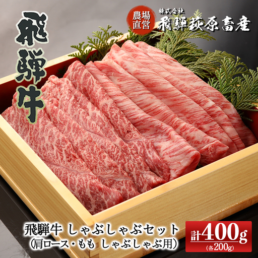 【2027年1月発送】飛騨牛しゃぶしゃぶセット 計400g （もも 200g・肩ロース 200g）【22-32(1)】