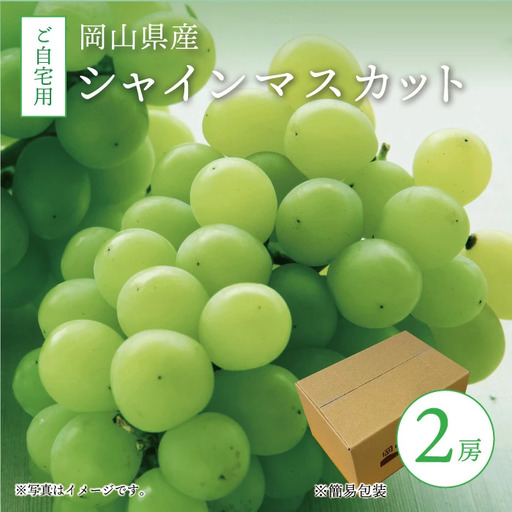 シャインマスカット 岡山県真庭市産 自宅用種なしシャインマスカット2房 shinemuscat06 [jujy013-02]