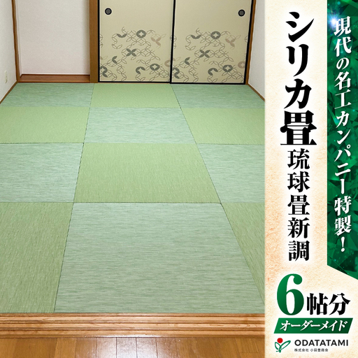 現代の名工カンパニー特製！ シリカ畳 琉球畳 新調 （ 畳 半帖 サイズ 12枚） K348-002