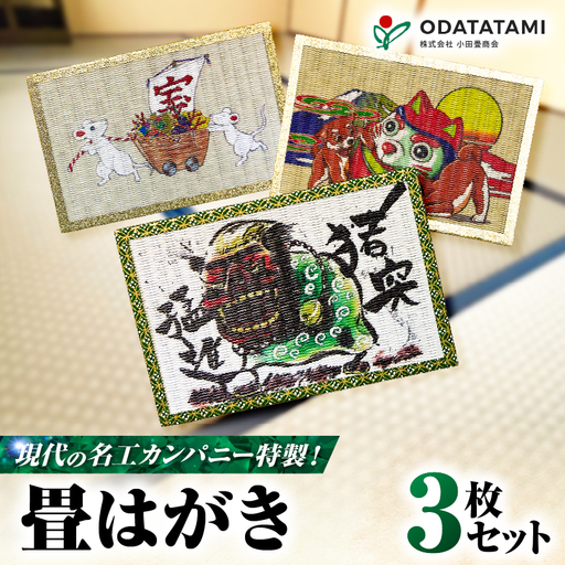 現代の名工カンパニー特製！ 畳はがき （ はがき 3枚 セット ） K348-011
