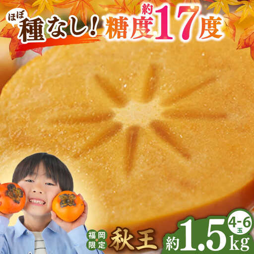 【先行予約】秋王柿約1.5kg(4-6玉) [BGAG015]種なし柿
