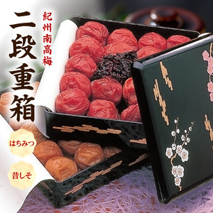 紀州南高梅 二段重箱(はちみつ・昔しそ)